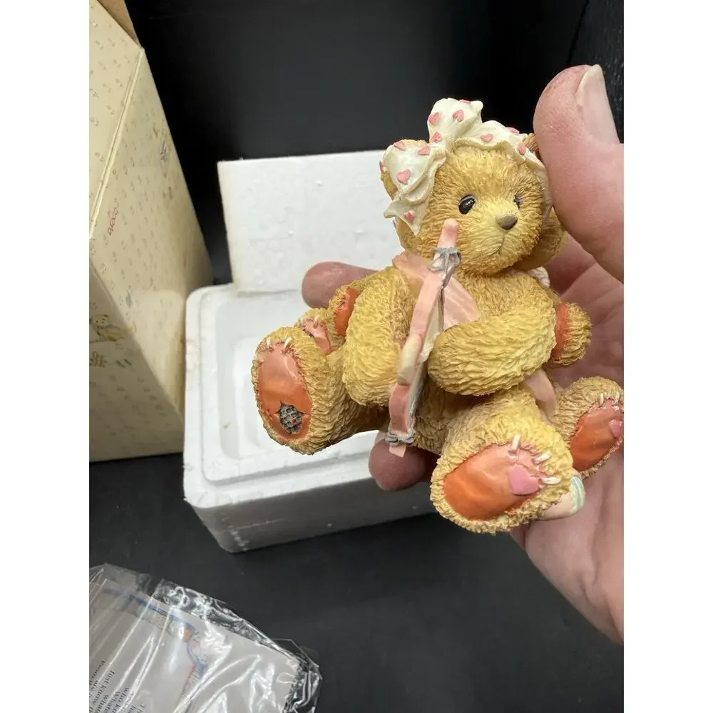 1994 Cherished Teddies Cupid Boy and Girl Resin Bear Figurine 103594 MIB -1